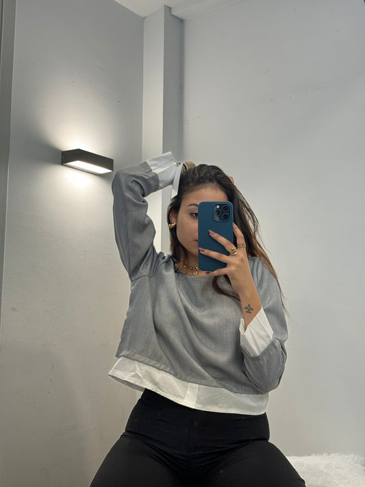 Cropped longsleeve top