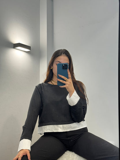 Cropped longsleeve top